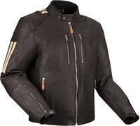 Segura Orion Blouson en cuir de moto imperméable, Marron, Taille M