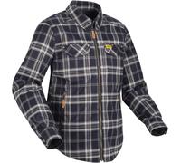 Segura Traffic Chemise de moto, bleu foncé/blanc, Taille L