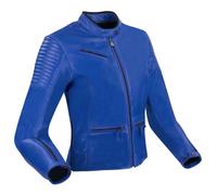 Segura Curve Blouson en cuir de moto, bleu, Taille 40