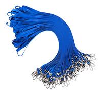 Segus Longes Tour de Cou avec Mousqueton, Grand Ensemble de 50 Pièces Cordon Tour de Cou, Lanière Fournitures de Bureau, pour Entreprises, Écoles, Hôpitaux, Bleu