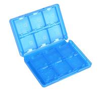 Segutage Étui pour cartes de jeu 28 en 1, support en plastique PP, boîte de rangement pour cartouches de jeu 3DS, DSL, DSI, LL, cartes SD, cartes TF, bleu, Moderne