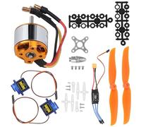 Segutage Kit de Moteur d'avion RC Hélicoptère, Moteur Avion Brushless ESC 30A XT60 Servo 9G Hélice 8060, Kit Motorisation 2212 1400KV