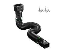 Segutage Rallonge Gouttière Flexible, Kit D'Extension De Tuyau De Pluie, Tuyau de Descente Rétractable pour Pelouses Sols en Ciment et Cour (Black)