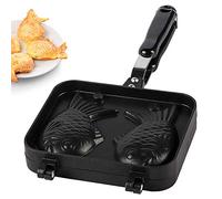 Segutage Taiyaki Moule, Double Face Forme de Poisson Moules, Antiadhésif Gaufrier Moule en Acier Inoxydabl pour Gâteaux Poisson Gaufres Pancakes Maison Camping Restaurant