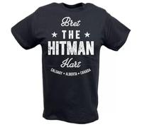 SEGY8876S Bret Hart The Hitman Hart Alberta Canada T-Shirt Black 3XL