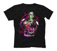 SEGY8876S Bret The Hitman Hart - Hartless by Electric Zombie T-Shirt Black S