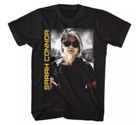 SEGY8876S Terminator Dark Fate Sarah Conner Movie T Shirt Black L