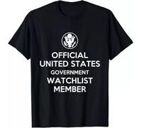 SEGY8876S United States Government Watchlist Member T-Shirt Black S