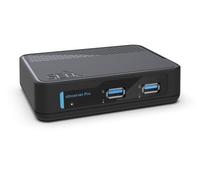 SEH utnserver Pro - Serveur d'Impression Ethernet LAN Gigabit, 2x USB 3.2 Gen 1, IEEE 802.1Q/1x/3/3ab/3u, SNMPv3, Sécurité 802.1x RADIUS, Noir, 120x84x30mm
