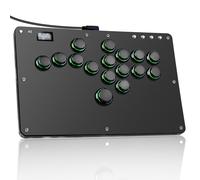 Sehawei Arcade Stick R16 Contrôleur arcade 16 touches pour PC/Ps3/Ps4/Switch/Steam,Stick de combat pour jeux de combat avec fonctions RGB & Turbo personnalisées & Hot Swap Noir