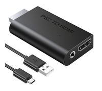 Sehawei Convertisseur PS2 vers HDMI, Support 480i/480P/576i/576P/720P/1080i | Adaptateur HDMI Composant ,avec Sortie Audio 3.5mm ,Câble de 50cm ,pour Téléviseur Moniteur rétro Gaming HDTV