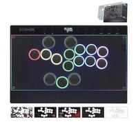 Sehawei Haute42 C16 Leverless Arcade Controller - Magnetic Detachable Panel pour DIY Art, RGB Button Rims, Tournament Lock Switch - Compatible avec Switch 2/Switch/PC/PS3/PS4/Steam Deck