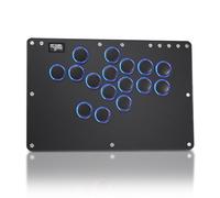 Sehawei Haute42 T16 Pro V2 arcade avec fonctions Turbo et RVB personnalisé, contrôleur d'arcade Street Fight pour PC/PS3/PS4/Switch/Steam Game Keyboard-Prend en charge Hot Swap et SOCD Noir