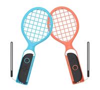 Sehawei Raquette de Tennis pour Switch 2 Ma-rio Tennis Aces Games Raquette tennis pour manettes Joycon pour Switch 2 2025/Switch 2017/ Switch Oled (Bleu et Rouge)