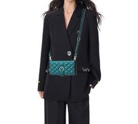 SEHEYA Compatible avec Vivo Y18 4G / Y03 4G / Y28S 5G Coque Portefeuille avec Cordon et Porte Carte Étui à Rabat Cuir PU Réglable Collier Bande Sac de téléphone Housse Mini Pochette Vert