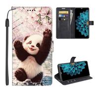 SEHEYA Coque pour Honor 200 Pro 5G Etui à Rabat Flip Folio Portefeuille 3D Motifs Housse de Fonction Support Magnétique Porte Cartes Folio Case, Panda Mignon