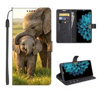 SEHEYA Coque pour Realme C53 / Narzo N53 4G Étui à Rabat, Éléphant