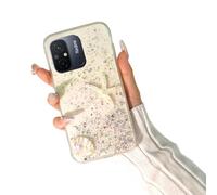 SEHEYA Coque pour Xiaomi Redmi 12C / Redmi 11A / Poco C55 Etui à Paillettes Silicone TPU Souple Mignon Étoile de Mer Coquillages Housse de Téléphone Antichoc Doux Protection Case, Blanc