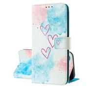 SEHEYA Coque Rabat pour Google Pixel 6A Etui Portefeuille en Cuir PU à Motifs Housse de Protection Magnétique Folio Case, Amour Cœur