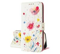 SEHEYA Coque Rabat pour Oppo A15 / A15S Etui Portefeuille en Cuir PU à Motifs Housse de Protection Magnétique Folio Case, Jardin Fleurie