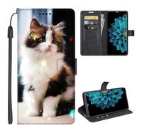 SEHEYA Etui Compatible avec Xiaomi 15T 5G Coque à Rabat Magnétique Flip Folio Portefeuille Imprimé Animal Cuir PU Housse de Protection Case, Chaton Duveteux