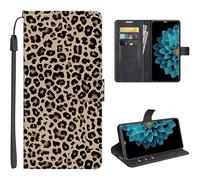 SEHEYA Etui Portefeuille Compatible avec Xiaomi 15T Pro 5G Coque à Rabat Magnétique Béquille Cuir PU à Motifs Housse de Protection Folio Flip Case, Imprimé léopard