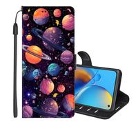 SEHEYA Etui Portefeuille pour Xiaomi 15T 5G Coque à Rabat Magnétique Cuir PU à Motifs Housse de Protection Folio Flip Case, Fantaisie Planètes