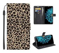 SEHEYA Etui Portefeuille pour Xiaomi Redmi 13T / 13T Pro Coque à Rabat Magnétique Cuir PU à Motifs Housse de Protection Folio Flip Case, Imprimé léopard