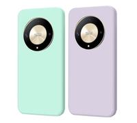 SEHEYA Lot de 2 Coques pour Honor Magic 6 Lite 5G/Honor X9b Étui en TPU Souple Coque Silicone Liquide Ultra Fine Anti-Choc Housse Protection Intégrale, Violet Menthe