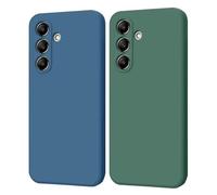 SEHEYA Lot de 2 Coques pour Samsung Galaxy S22 Étui en TPU Souple Coque Silicone Liquide Ultra Fine Anti-Choc Housse Protection Intégrale, Bleu Vert
