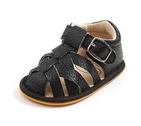 Sehfupoye Bébé Garçons Filles Sandales D'été Antidérapant Semelle Souple Tout-Petit Premier Walker Chaussures Nouveau-Né En Cuir PU Sandales Décontractées 6-12M