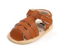 Sehfupoye Bébé Garçons Filles Sandales D'été Antidérapant Semelle Souple Tout-Petit Premier Walker Chaussures Nouveau-Né En Cuir PU Sandales Décontractées 12-18M