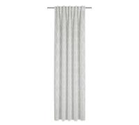 Sehlbach Prefabricated Curtain with Curtain Tape, Wave Design, White, 135 x 245 cm