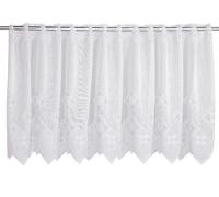 Sehlbach Rideau de bistrot Jacquard Losanges, Blanc, 150 x 50 cm Rideau de bistrot, Design élégant, Opaque, Montage Facile, Qualité supérieure