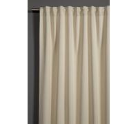 Sehlbach Rideau prêt à Poser avec Bande pour Rideau, Dimout Uni, Beige, 140 x 175 cm Rideaux, Opaque, Économie d'énergie, Antichaleur, Plissé Parfait, Facile à Poser