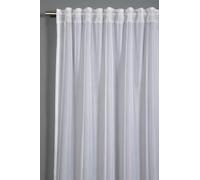 Sehlbach Rideau prêt à Poser avec Bande pour Rideau, Voile avec Poche de lestage, Blanc, 300 x 175 cm Rideau, Tissu en Voile Transparent, Translucide, Certifié Oeko-Tex, Passants cachés
