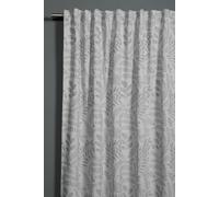 Sehlbach Rideau prêt à Poser avec Bandeau, Feuilles de Vigne, Gris, 140 x 245 cm Rideaux, Tissu Opaque, Oeko-Tex Certifié, Plis Parfaits, Multiples possibilités de Pose