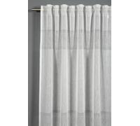 Sehlbach Rideaux prêts à Poser avec Bande pour Rideaux, Rayures transversales Etamine, Blanc, 140 x 245 cm Rideaux, Translucides, Opaques, Dessin Tendance, Plis Parfaits, Certifiés Oeko-Tex