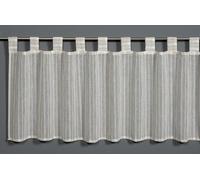 Sehlbach Voile structuré avec Fil à Effet, Beige, 140 x 45 cm Rideaux de bistrot, Aspect structuré, Fil à Effet, Translucides, Opaques, Certifiés Oeko-Tex