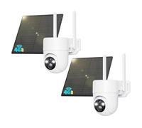 SEHMUA 3G/4G LTE Camera Surveillance Exterieure sans Fil, Camera Solaire 4G avec Carte Sim, Détection Humaine PIR et Alarmes de Zones Personnalisées, Étanchéité IP66, 2 Unités