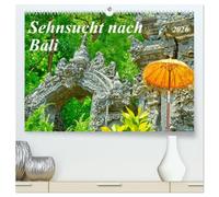 Sehnsucht nach Bali (hochwertiger Premium Wandkalender 2026 DIN A2 quer), Kunstdruck in Hochglanz: Bezaubernde Tempel und Natur Indonesiens