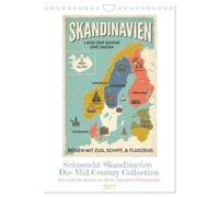 Sehnsucht Skandinavien - Die Mid-Century Collection (Wandkalender 2027 DIN A4 hoch), CALVENDO Monatskalender: Eine nordische Zeitreise im Stil der legendären Fünfzigerjahre
