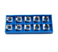 SEHT1204AFFN-X83 H01 Lot de 10 inserts de fraisage en carbure pour usinage de l'aluminium et du cuivre, coupe à 45° pour bord, compatible avec SEHT43AFFN