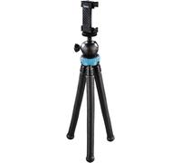 SEHU-Trépied ""Flexpro"" (Pour Smartphone,Gopro Et Appareils Photo,Avec Pieds Articulés,Hauteur De 27 Cm) Noir/Bleu