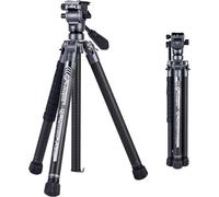 SEHU-X-Aircross 3 Lite Video Trépied De Voyage Léger De 154 Cm Avec Tête Fluide 1 Kg Ultra Léger Et Portable En Fibre De Carbone Pour Appareil Photo Reflex Numérique Charge Jusqu'À 10 Kg Gris