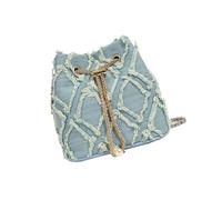 Sehuby Denims Sac à bandoulière avec cordon de serrage pour femme Sac à bandoulière tendance