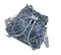 Sehuby Denims Sac à bandoulière avec cordon de serrage pour femme Sac à bandoulière tendance