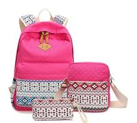 Sehuby Lot de 3 sacs à dos pour fille, sac à dos d'école, sac à bandoulière et trousses à crayons, joli cartable de voyage