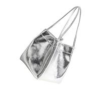 Sehuby Sac seau en PU finition miroir avec sangle confortable, sac à main spacieux résistant à l'usure, sac à main décontracté avec poignée supérieure pour femme