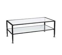 SEI Furniture Jaymes Table à cocktail de style contemporain à transitionnel, noir, 122,6 x 62,2 x 47,6 cm
